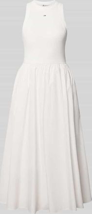 Tommy Jeans Midikleid aus reiner Baumwolle in Weiss, Gr&ouml;&szlig;e XXS