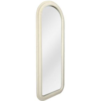 Vente-Unique Specchio ad arco in velluto - L. 60 x H. 160 cm - Crema - RISALI