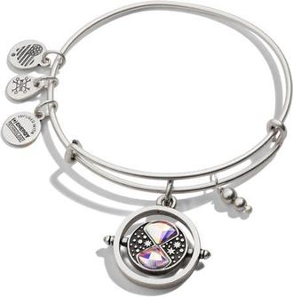 Alex and Ani Harry Potter Time Turner Spinner Charm Bangle Bracelet in Silver at Nordstrom