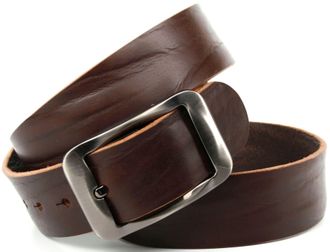 Anthoni Crown Lederg&uuml;rtel ANTHONI CROWN, Damen, Gr. 100, braun, Leder, unifarben, G&uuml;rtel Lederg&uuml;rtel, Jeansg&uuml;rtel genarbt