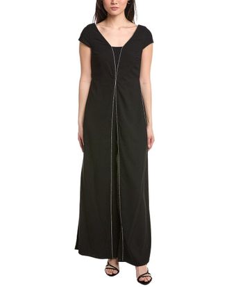 Joseph Ribkoff Cap-Sleeve Rhinestones Jumpsuit