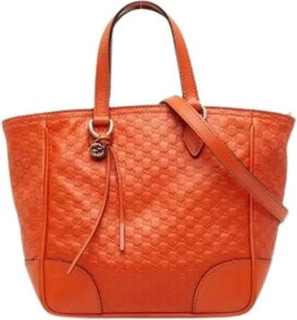 Gucci Pre-owned Handbags, female, Orange, Size: ONE SIZE Pre-owned MicroGuccissima Handbag