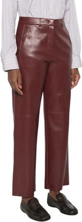 Max Mara Wide Broeken - Dames - Wijde Broeken - Rood - S - Broeken