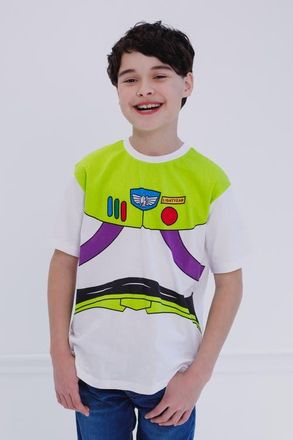 Disney Toy Story Cosplay Short Sleeve T-Shirt in Buzz Lightyear White at Nordstrom, Size 12M