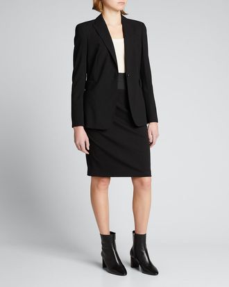 Akris High-Waist Jersey Pencil Skirt