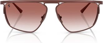 Jimmy Choo London x Ferrari 59mm Gradient Aviator Sunglasses in Bordeaux /Gradient Bordeaux at Nordstrom