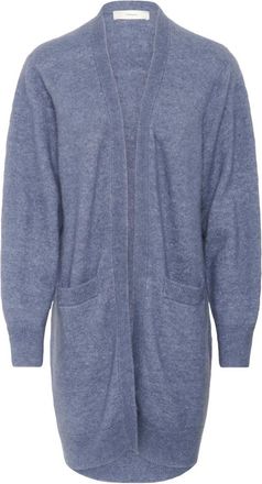 Inwear Blauwe Cardigan in Wild Wind Stijl - Dames - Vesten - Blauw - XS - Wol - Truien & Vesten