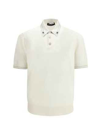 Dolce & Gabbana White Shirt Collar Polo
