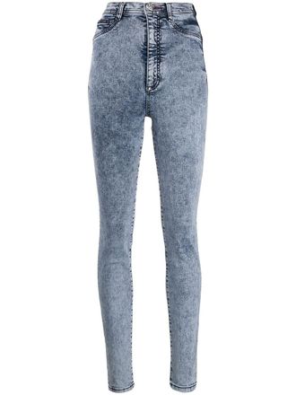 Philipp Plein high-rise skinny jeans - women - Cotton/Cotton/Polyester/Polyester/Spandex/Elastane - 31 - Blue