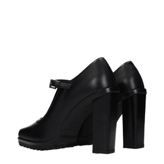 Max Mara Leather Mary Jane Pump - Black