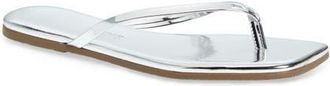 Tkees Lily Square Toe Flip Flop in Chrome at Nordstrom, Size 10