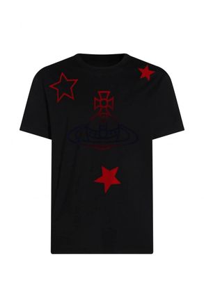 Vivienne Westwood ORB & STAR T SHIRT Size: XXL, colour: BLACK