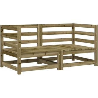 vidaXL Vidaxl - Divani Angolare Giardino 2pz 70x70x67 cm Legno Pino Impregnato