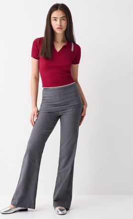 Twik Womens Skirt detail flared dress pant