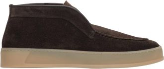 Estro & Luminara Schoenen, Dames, Bruin, 39 EU, Donkerbruine Hoge Enkellaagse Loafers voor Dames gemaakt van Echt Italiaans Premium Velours