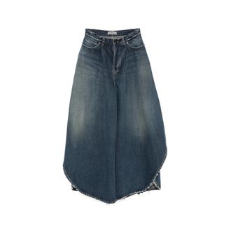 Balenciaga Distressed Wide-leg Jeans