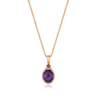Le Vian Ladies Grape Amethyst Necklaces set in 14K Strawberry Gold