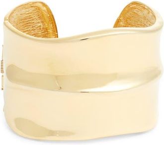 Kenneth Jay Lane Polished Cuff Bracelet in Polished Gold at Nordstrom