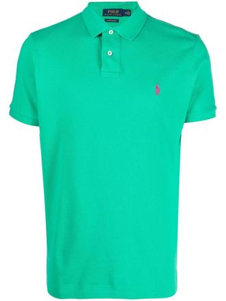 Polo Ralph Lauren embroidered-logo short-sleeve shirt - men - Cotton - M - Green