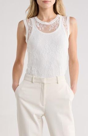L'agence Lace Muscle Tank in Ivory at Nordstrom Rack, Size X-Large