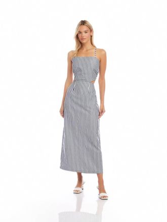 Fifteen Twenty Mia Cutout Dress In Stripe
