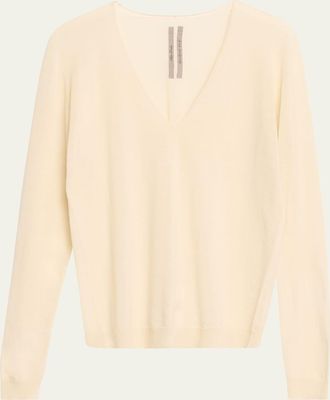 Rick Owens V-Neck Wool Sweater