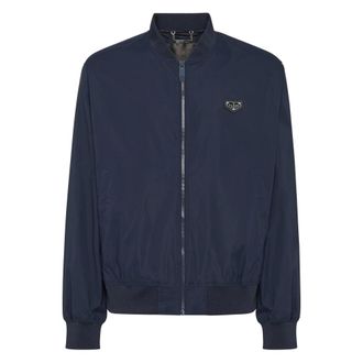 Philipp Plein Bomberjack - Heren - Bomber jackets - Blauw - XL - Leer - Jassen