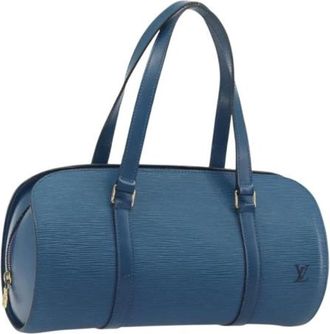 Louis Vuitton Tweedehands leren Louis Vuitton tassen - Dames - Vintage Handtas - Blauw - ONE Size - Vintage