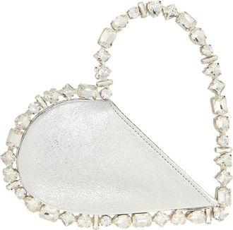 L'Alingi Love Crystal Top Handle Bag in Silver at Nordstrom