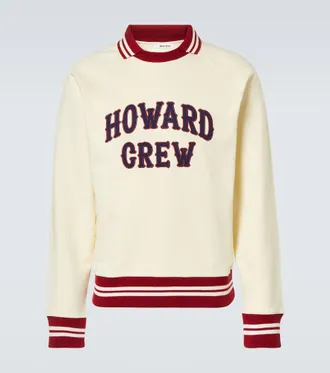 Wales Bonner Embroidered cotton polo sweatshirt