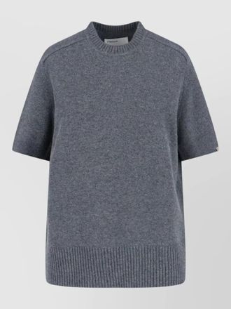 Extreme Cashmere short sleeve crewneck top ribbed trims