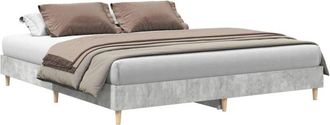 vidaXL Estructura de cama sin colchón gris hormigón 200x200 cm Vidaxl