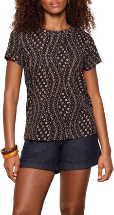 Sanctuary The Perfect T-Shirt in Rhythmic Ivory/brown/black at Nordstrom, Size Xx-Large