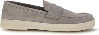 Prada Grey Suede Loafers
