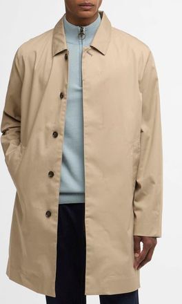 Barbour Rokig Waterproof Car Coat in Washed Stone/Highland Lake at Nordstrom, Size Xx-Large
