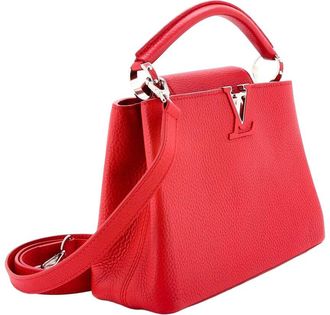 Louis Vuitton Red Leather Capucines Bb (Authentic Pre-Loved)