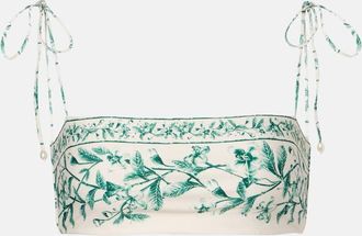 Agua Bendita Top bikini Primavera con stampa floreale