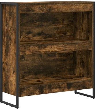 vidaXL Book Cabinet Smoke Oak 80 x 30 x 86.5 cm Engineered Wood vidaXL
