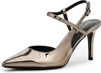 Calvin Klein Ginelly Womens Shoes Pewter Mirror Metallic : 8.5 M, Synthetic