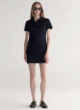 A.L.C. Marcie Cotton Mini Dress In Navy
