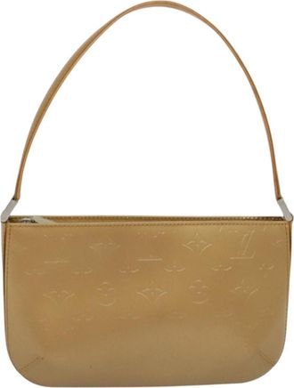 Louis Vuitton Mat Fowler Handbag Monogram Vernis Gold Patent_Leather Handbag (Pre-Owned)