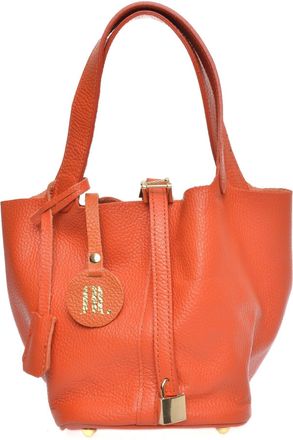 Anna Luchini Oranje Rundleer Tas