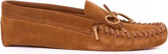 Minnetonka Mens Leather Laced Softsole Shoes In Brown Suede