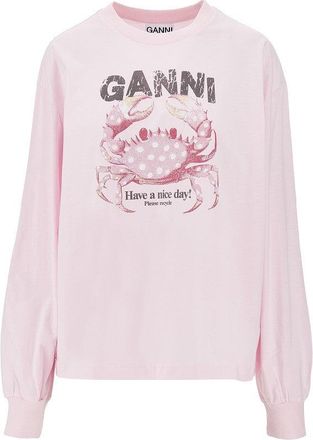 Ganni Jersey t-shirt with Crab print Woman XS