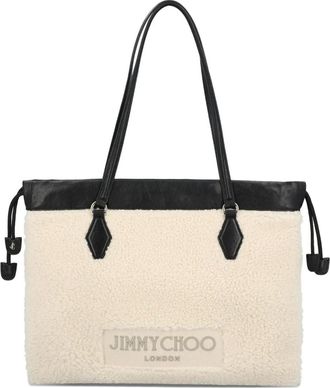 Jimmy Choo London Lammy shopper met trekkoordsluiting - Beige