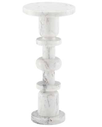 Currey & Company Sasha White Drinks Table