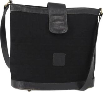 Fendi Pre-owned Bucket Bags, female, Black, Size: ONE SIZE Pre-owned Canvas Bucket Bag