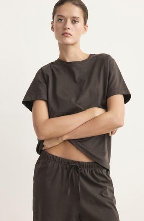 Mango Short Pajamas in Chocolate at Nordstrom, Size Medium