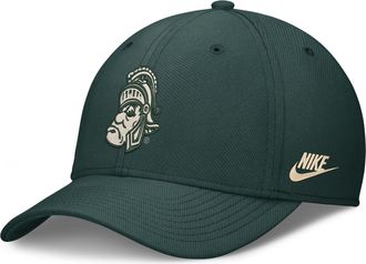 Nike Michigan State Legacy Rise Vintage Nike Mens Dri-FIT College Hat in Green | NC033EYMSV-SUH