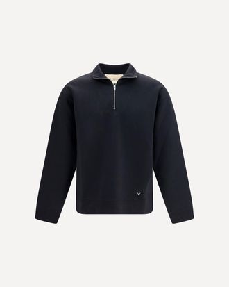 Valentino Felpa con collo alto in jersey a half zip Man S